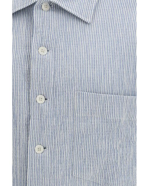sunflower Blue Adam Striped Short-Sleeve Shirt for men