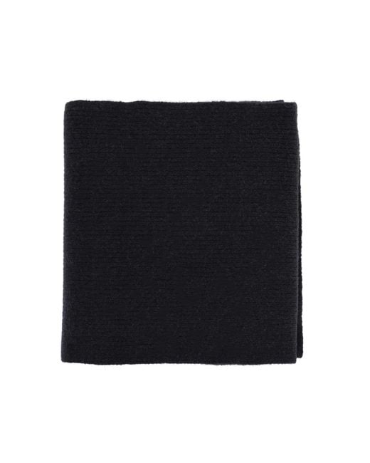 Rick Owens Blue Ribbed Scarf for men