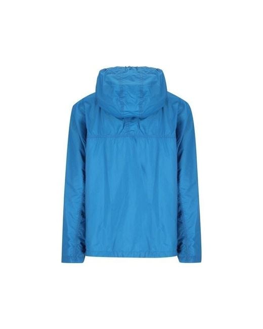 Loewe Blue Logo Zip-Up Hooded Jacket