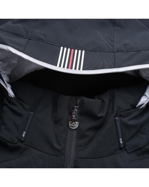 EA7 Black Logo Details Casual Jacket for men