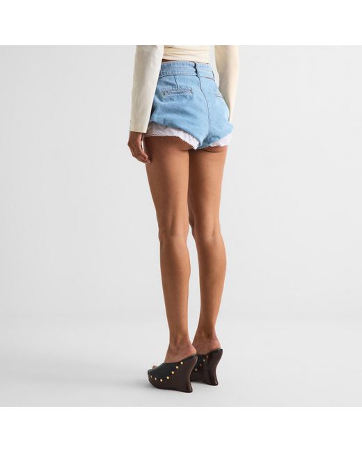 Magda Butrym Blue Denim Shorts