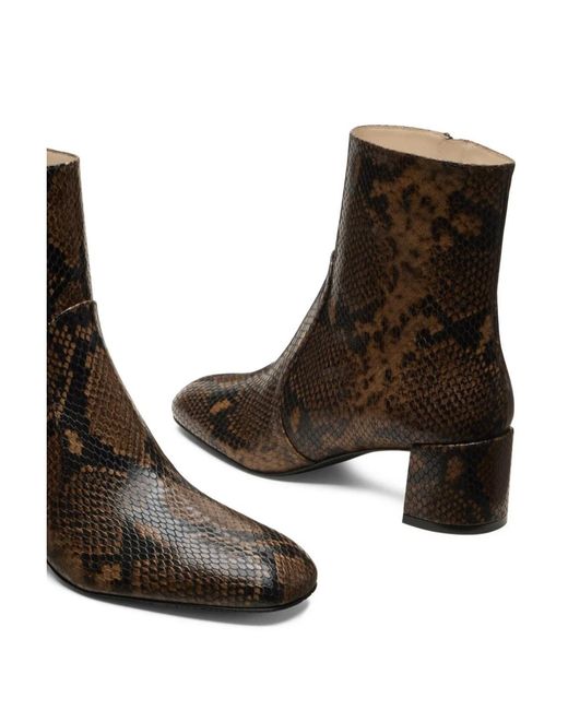 Stuart Weitzman Brown Maeve Zip Bootie