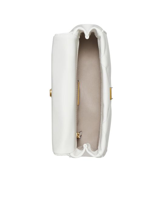 Tory Burch White Kira Foldover Top Tote Bag