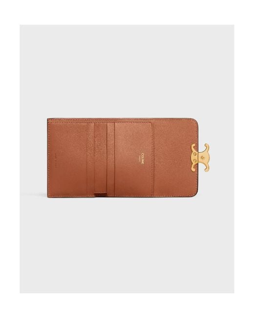 Céline Black Compact Wallet Triomphe