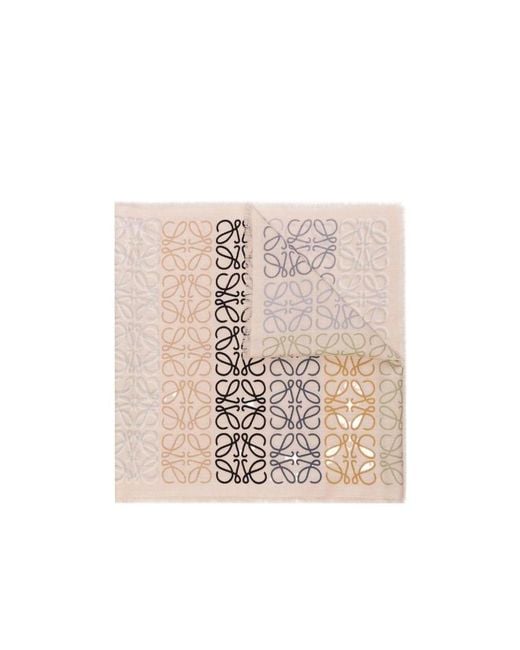 Loewe Pink Anagram Lines Scarf