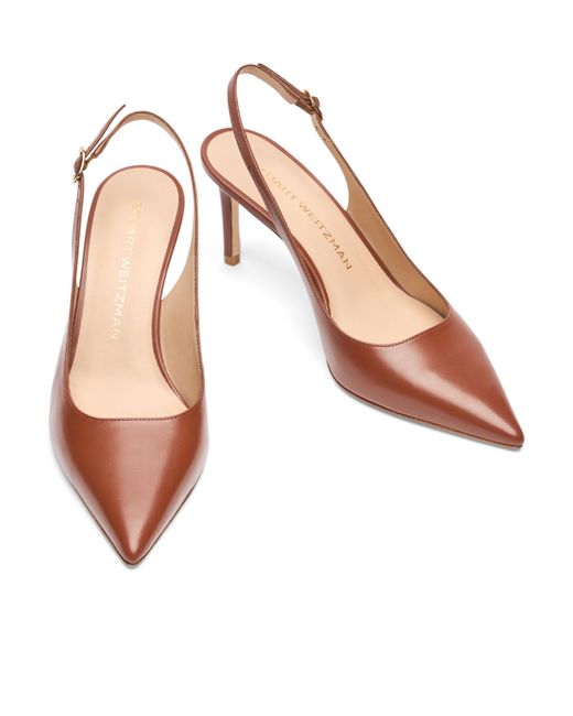 Stuart Weitzman Brown Stuart Power Slingback 75