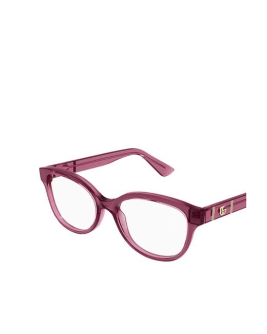 Gucci White Eyewear Round Frame Glasses