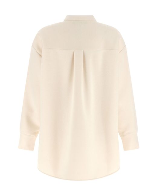 Fabiana Filippi Natural Scuba Curved Hem Shirt