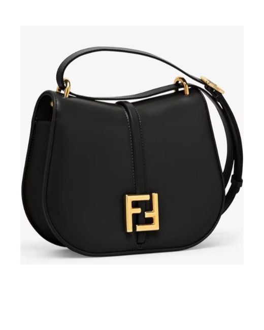 Fendi Black Cmon Medium Shoulder Bag