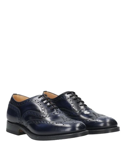 Church's Blue Perforated Detail Business Dress Shoes for men