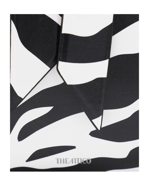 The Attico White Sunrise Zip-Up Shoulder Bag
