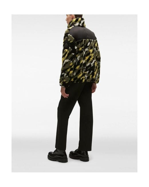 Moose Knuckles Black Printed Velvet Zipper Jacket for men