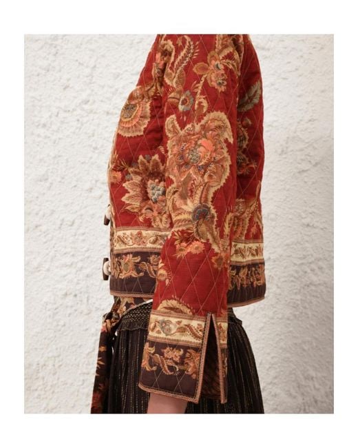 Zimmermann Brown Aster Bomber Jacket