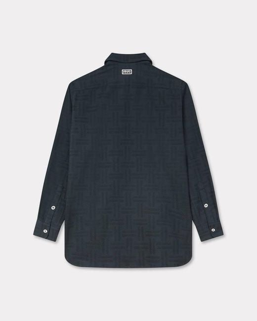 KENZO Blue Weave' Workwear Overshirt for men