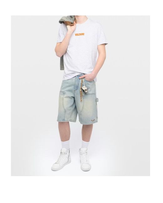 Zadig & Voltaire White Photograph Logo T-Shirt for men