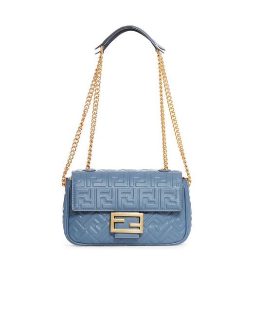 Fendi Blue Nappa Leather Bag