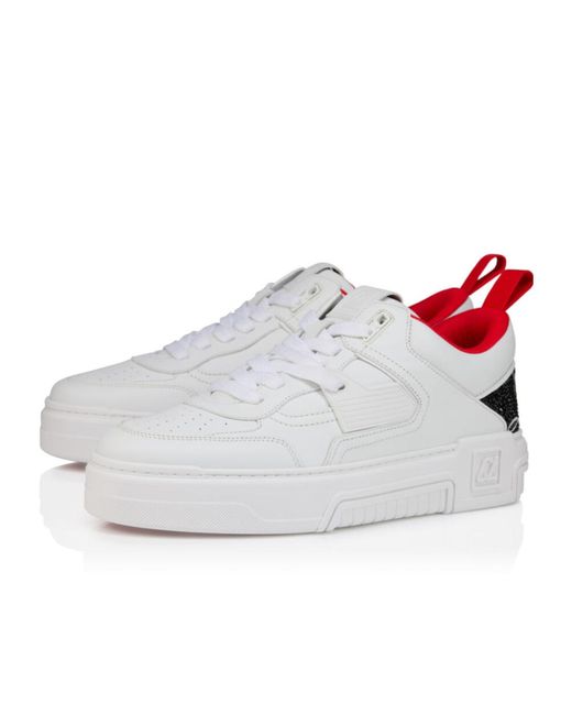 Christian Louboutin White Astroloubi Fun Strass Low-Top Sneakers for men