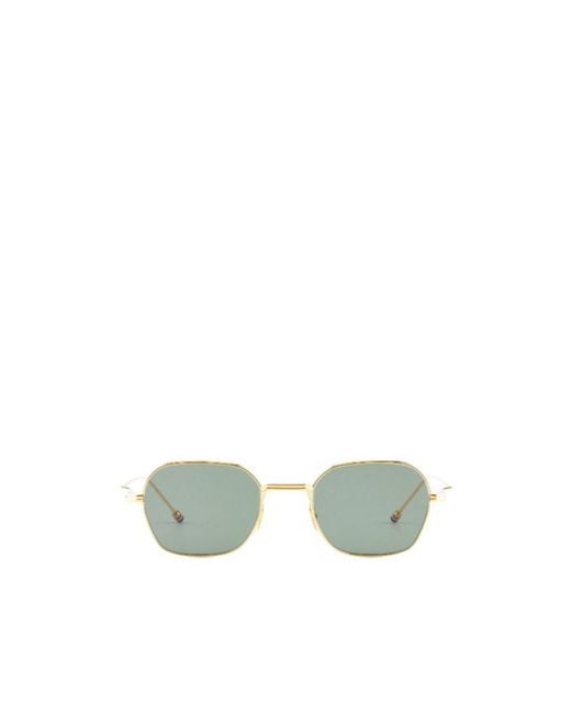 Thom Browne Green Eyewear Square Frame Sunglasses for men