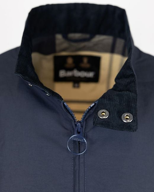 Barbour Blue Zip-Up Bomber Jacket for men