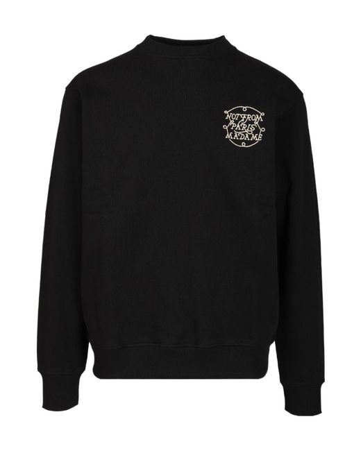 Drole de Monsieur Black Drôle De Monsieur Slogan Crewneck Sweatshirt for men
