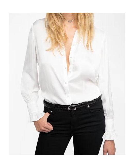 Zadig & Voltaire White Thely Satin Shirt