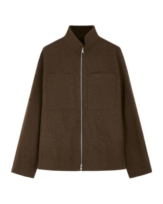 Jil Sander Brown Felted Jacket for men