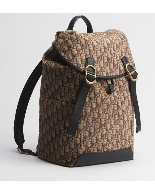 Dior Brown Jett Backpack With Flap for men