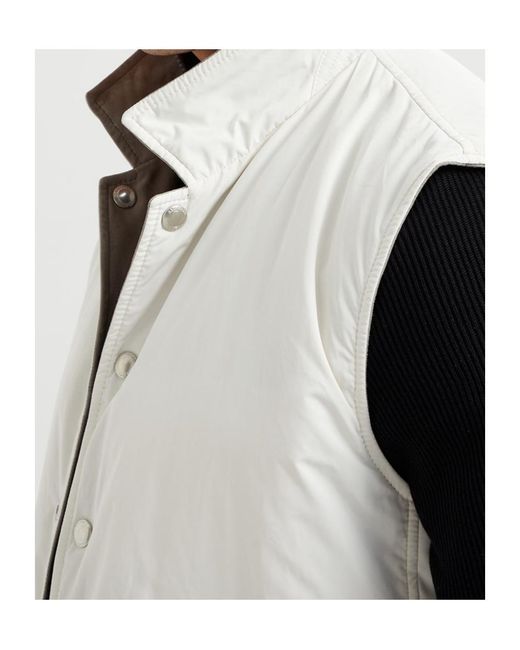 Brunello Cucinelli Black Leather Vest for men