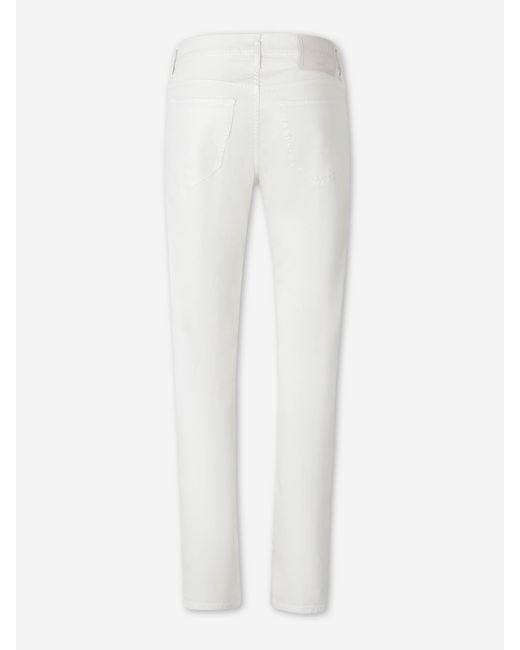 Jacob Cohen White Belt Loop Casual Pants for men