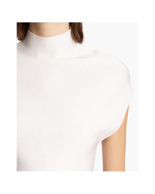 Khaite White Andra Knitted Top
