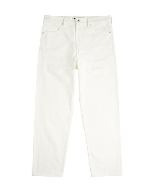 Jil Sander White Straight-Leg Jeans for men