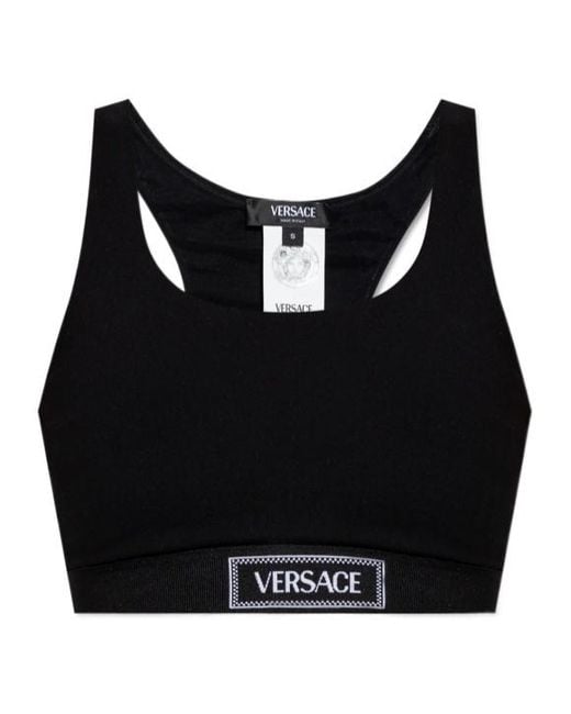 Versace Black Sleeveless Cropped Top