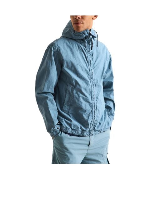 C P Company Blue Hooded Jacket for men