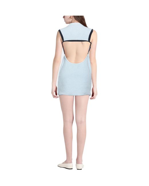 Jacquemus Blue Sleeveless Two-Color Dress