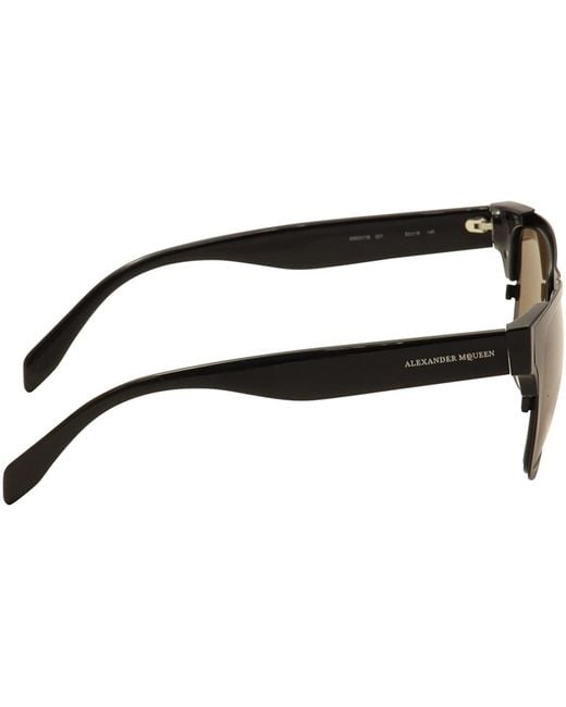 McQueen Metallic Logo Detail Sunglasses for men