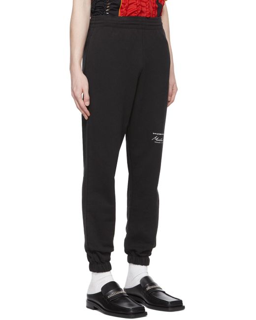 Martine Rose Black Logo Printed Pocketed Track Pants