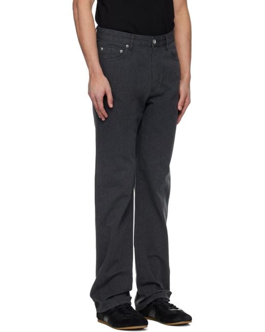 Post Archive Faction PAF Black Straight Jeans for men
