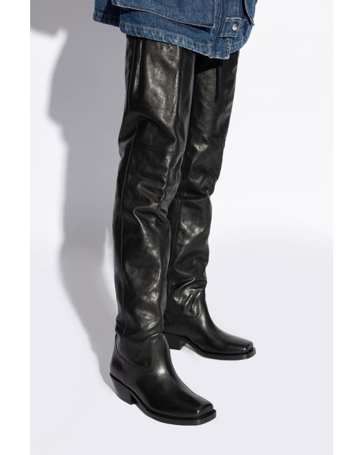 Isabel Marant Black Amati Over-The-Knee Boots
