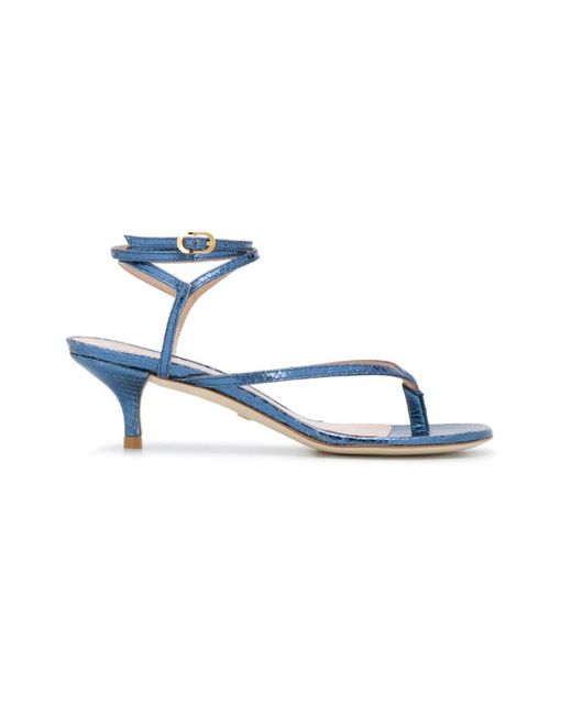 Stuart Weitzman Blue Jimena Sandals