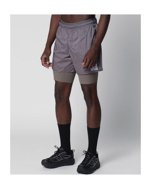 Satisfy Gray Layered Performance Shorts for men