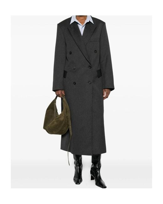 Frankie Shop Black Long-Sleeved Coat