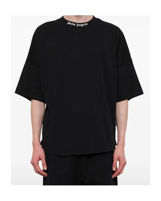 Palm Angels Black Crew-Neck T-Shirt for men