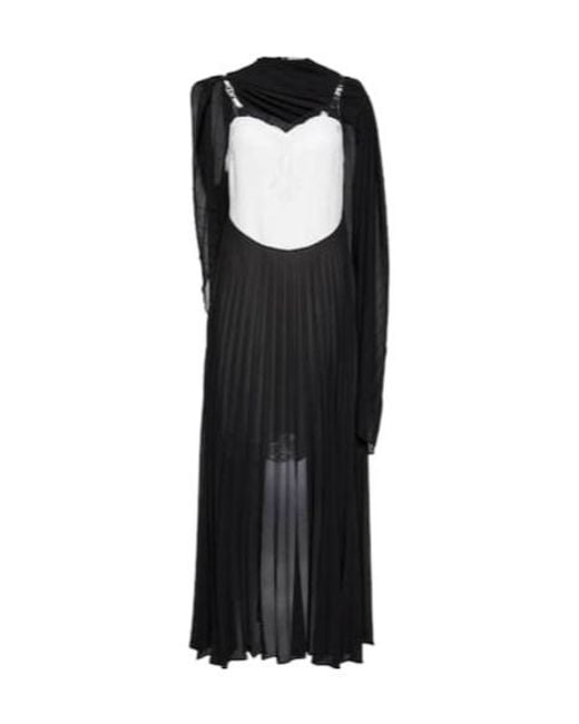 Christopher Kane Black Mrs Robinson Lac-Trimmed Midi Dress With Cape
