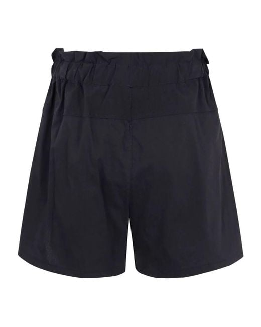 Thom Krom Blue Ruffled Drawstring Shorts