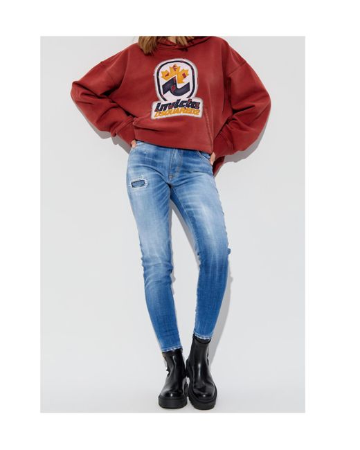 DSquared² Blue High Waist Twiggy Jeans