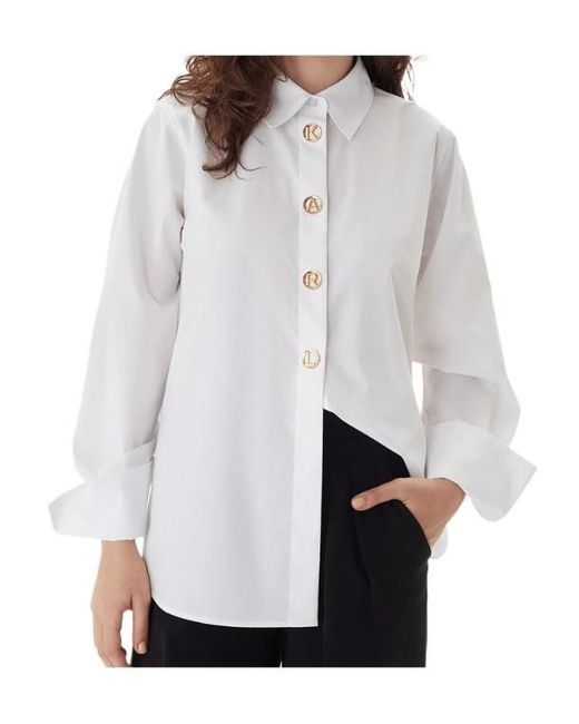 Karl Lagerfeld Gray Button-Up Shirt