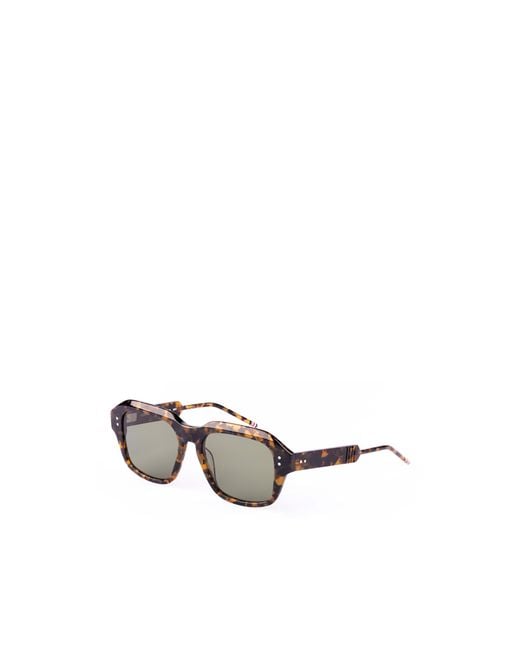 Thom Browne Metallic Eyewear Square Frame Sunglasses
