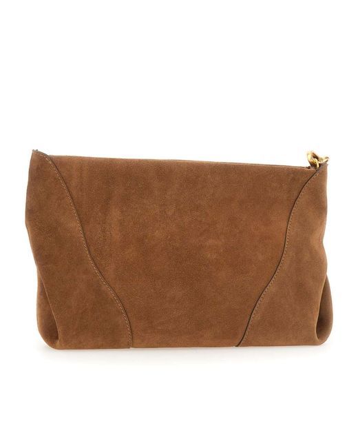 Gianni Chiarini Brown Suria Maxi Clutch Bag