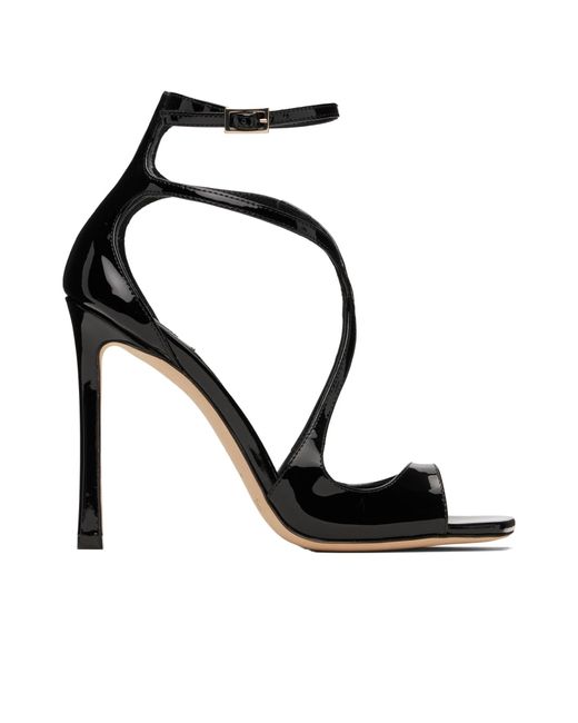Jimmy Choo Black Square Toe High Heel Sandals