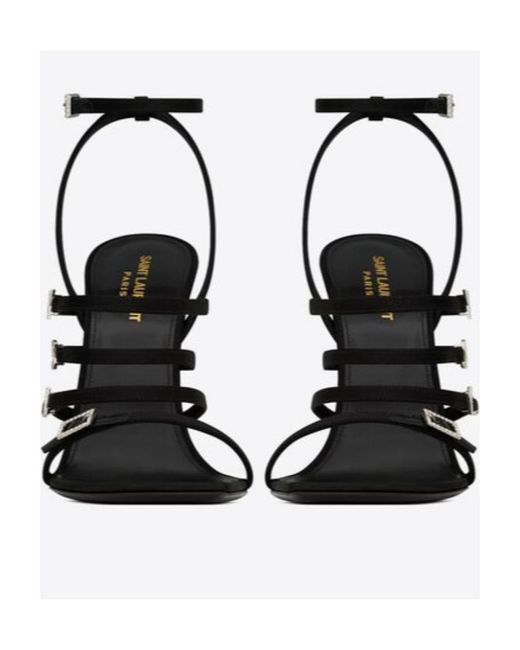 Saint Laurent White Jerry Heeled Sandals